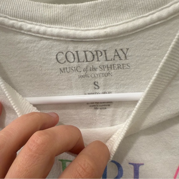 Coldplay 2022 Tour T-Shirt White Small Atlanta GA 6/11/22 Music of the Spheres - Picture 3 of 4